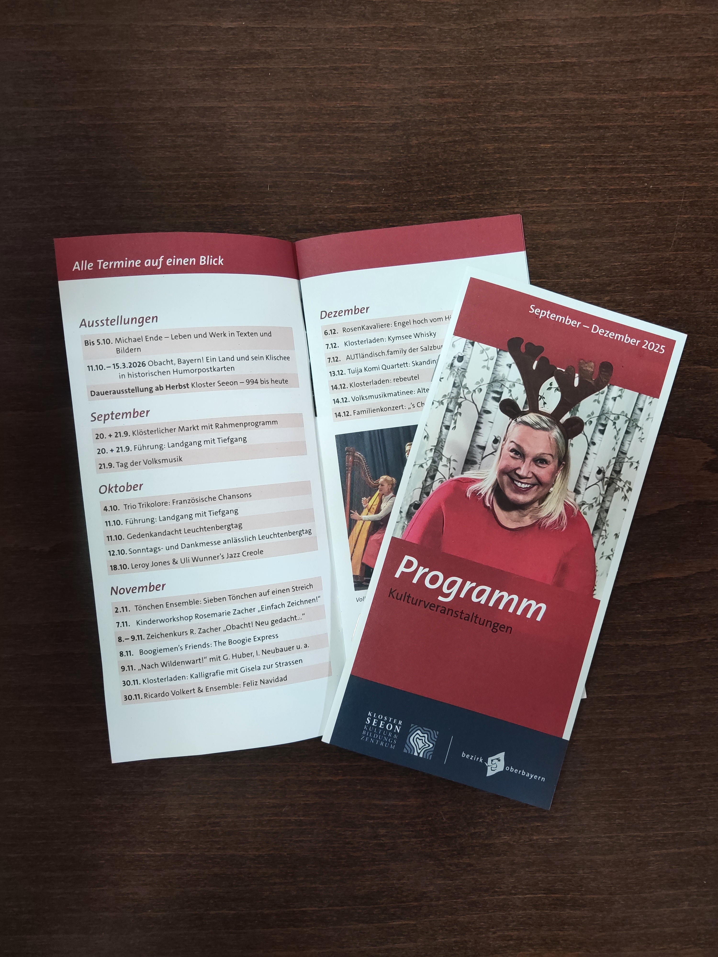 Titelseite Kulturprogramm Kloster Seeon mit Ujija KOmi Quartett (13.12.25, 17 Uhr, Festsaal)