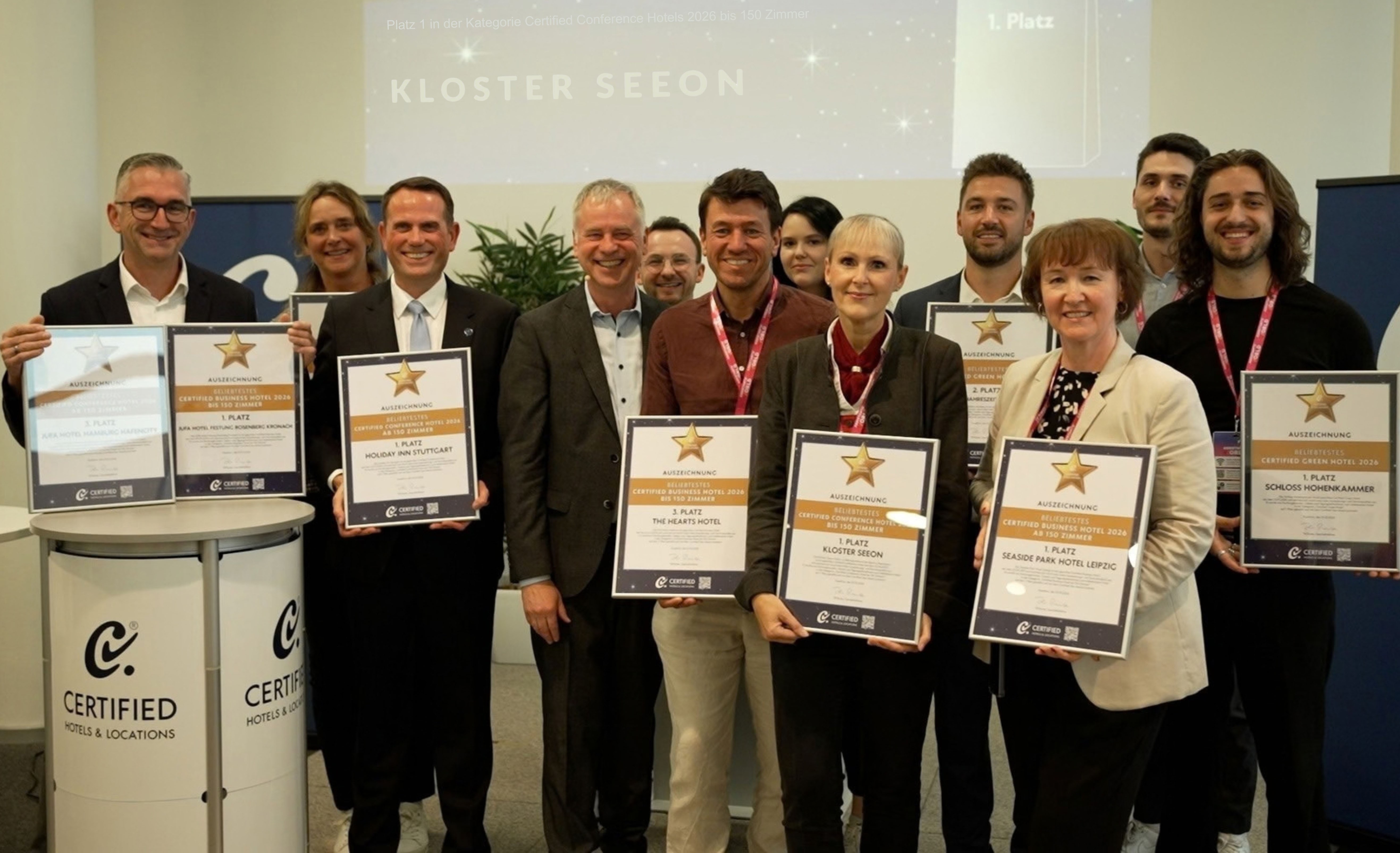 Die Preistr&auml;ger der diesj&auml;hrigen Preisverleihung von Certified (c) Certified