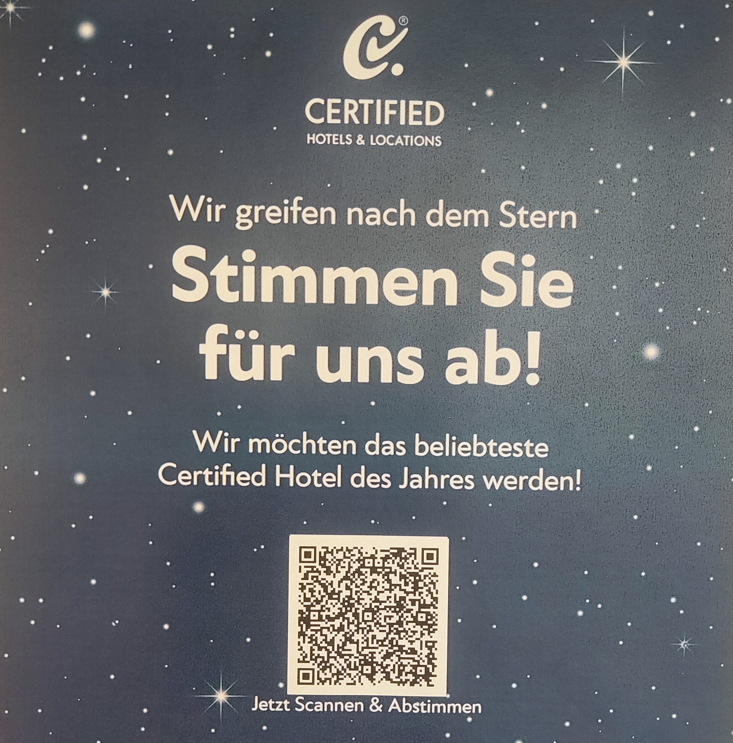Plakat für die Abstimmung des Certified Award 2024