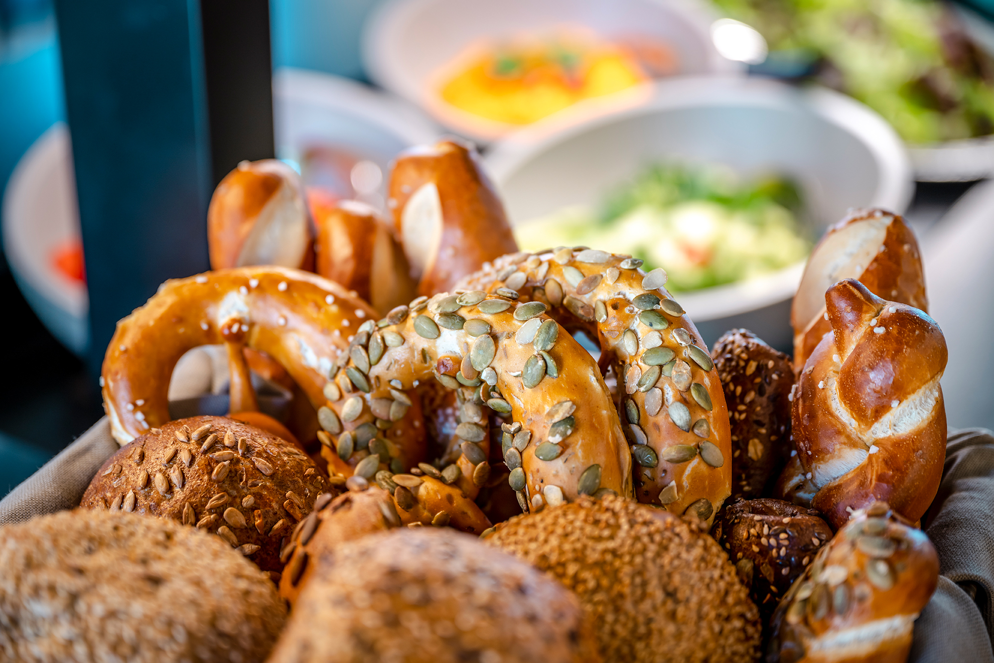 bread basket at the buffet