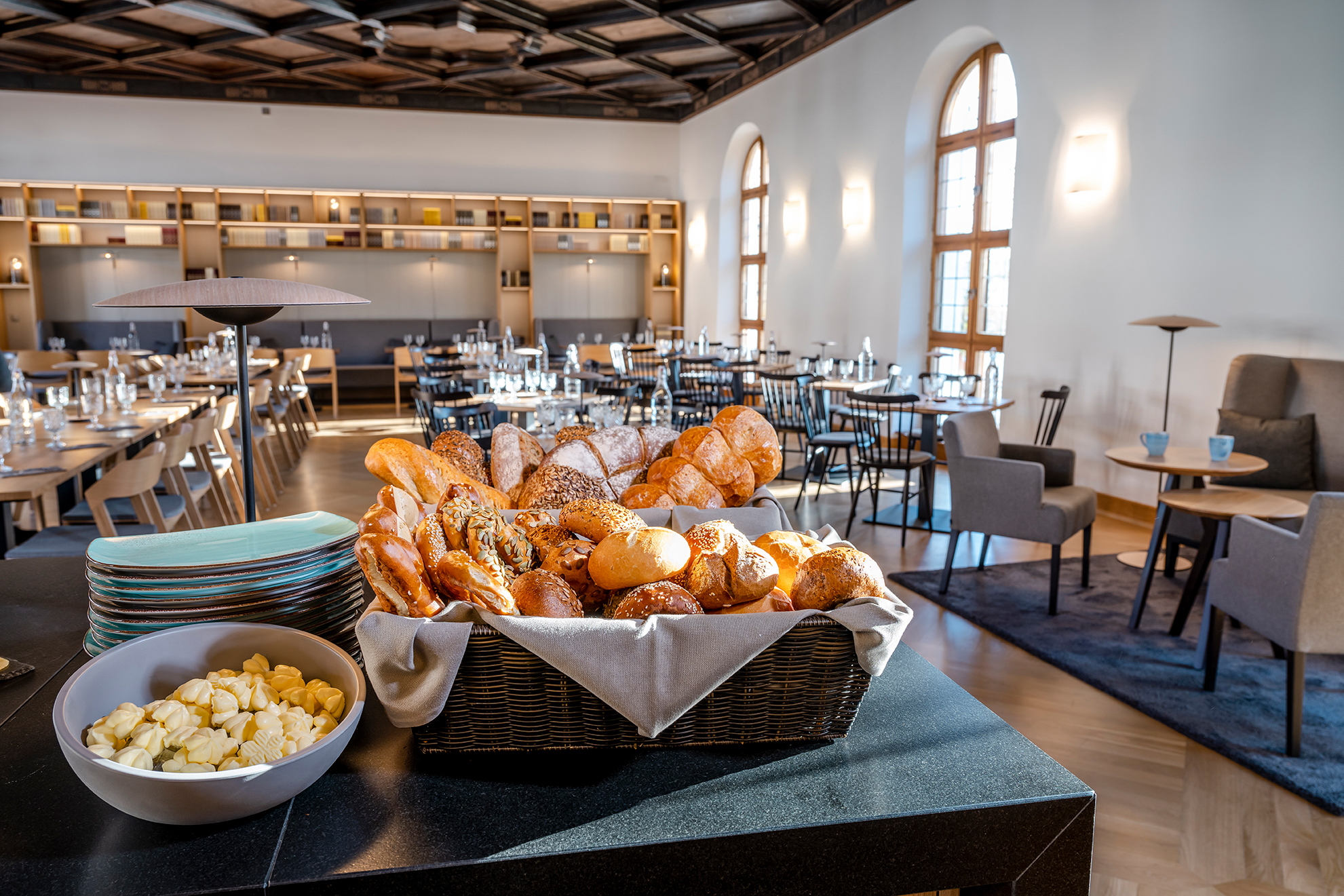 View from our buffet into the restaurant "Ex Libris"