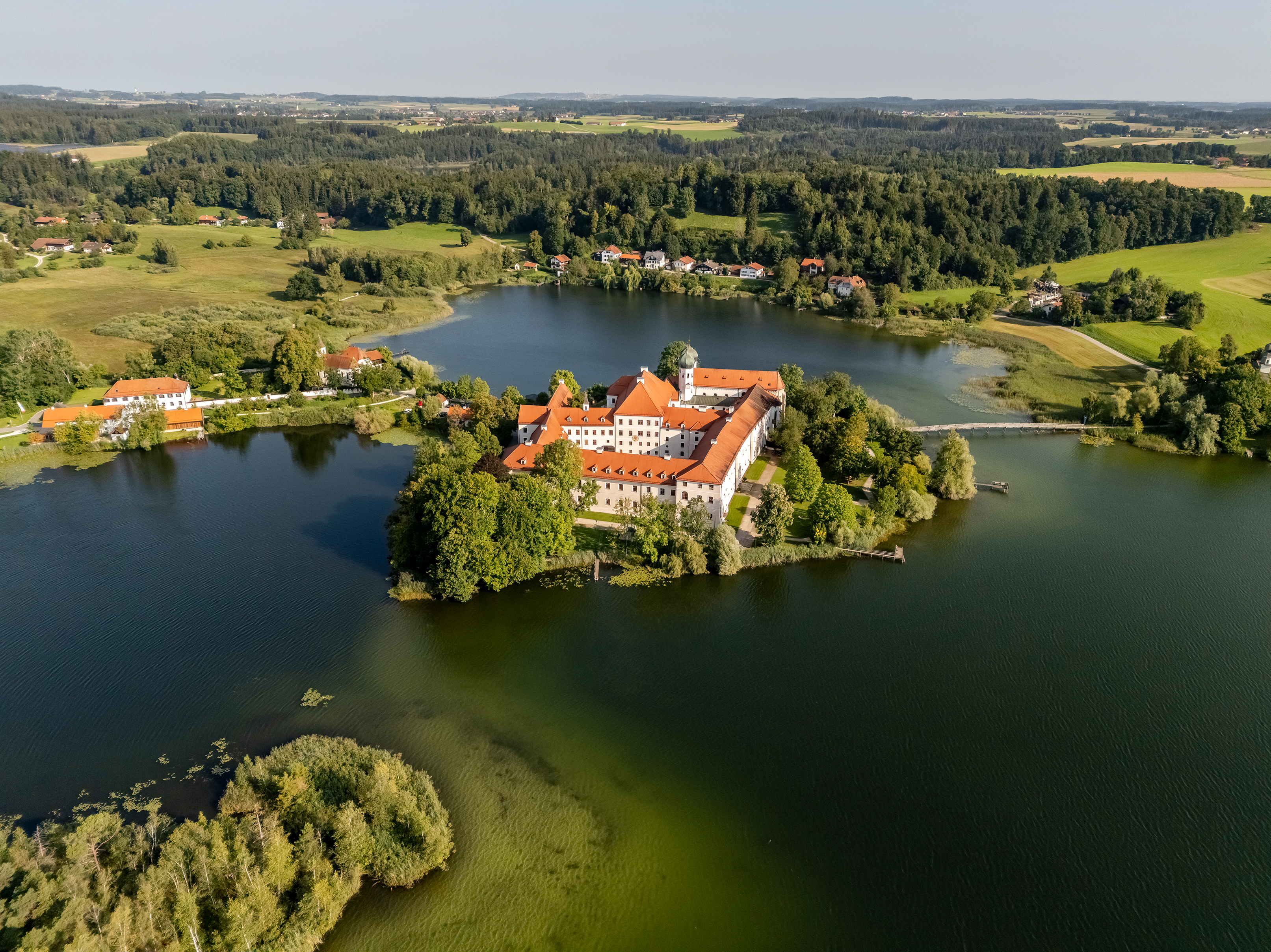 Kloster Seeon Luftaufnahme Blick von Süden