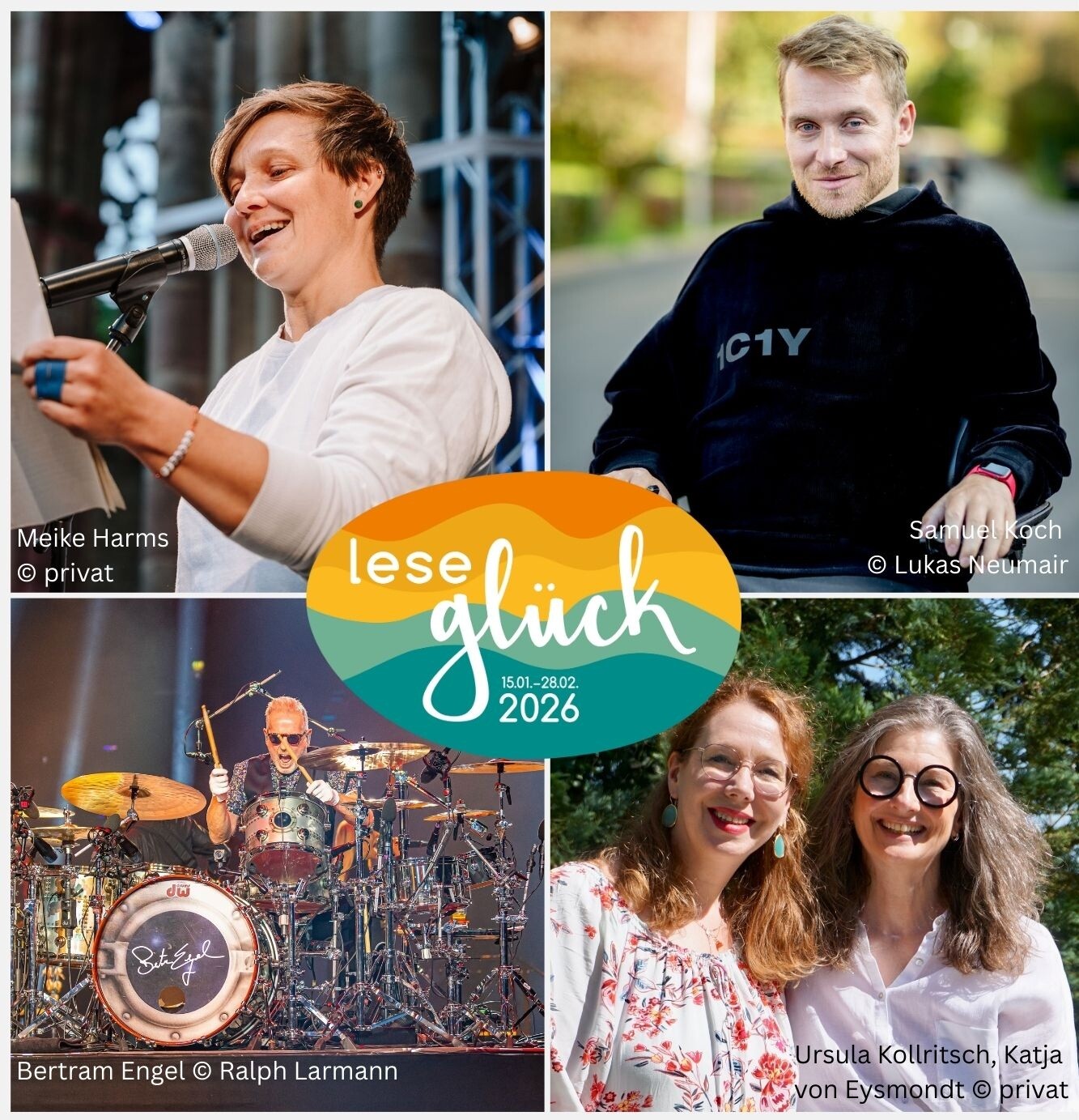 Diese K&uuml;nstlerinnen und K&uuml;nstler sind in Seeon zu Gast: Meike Harms, Samuel Koch, Bertram Engel , Ursula Kollritsch und Katja von Eysmondt