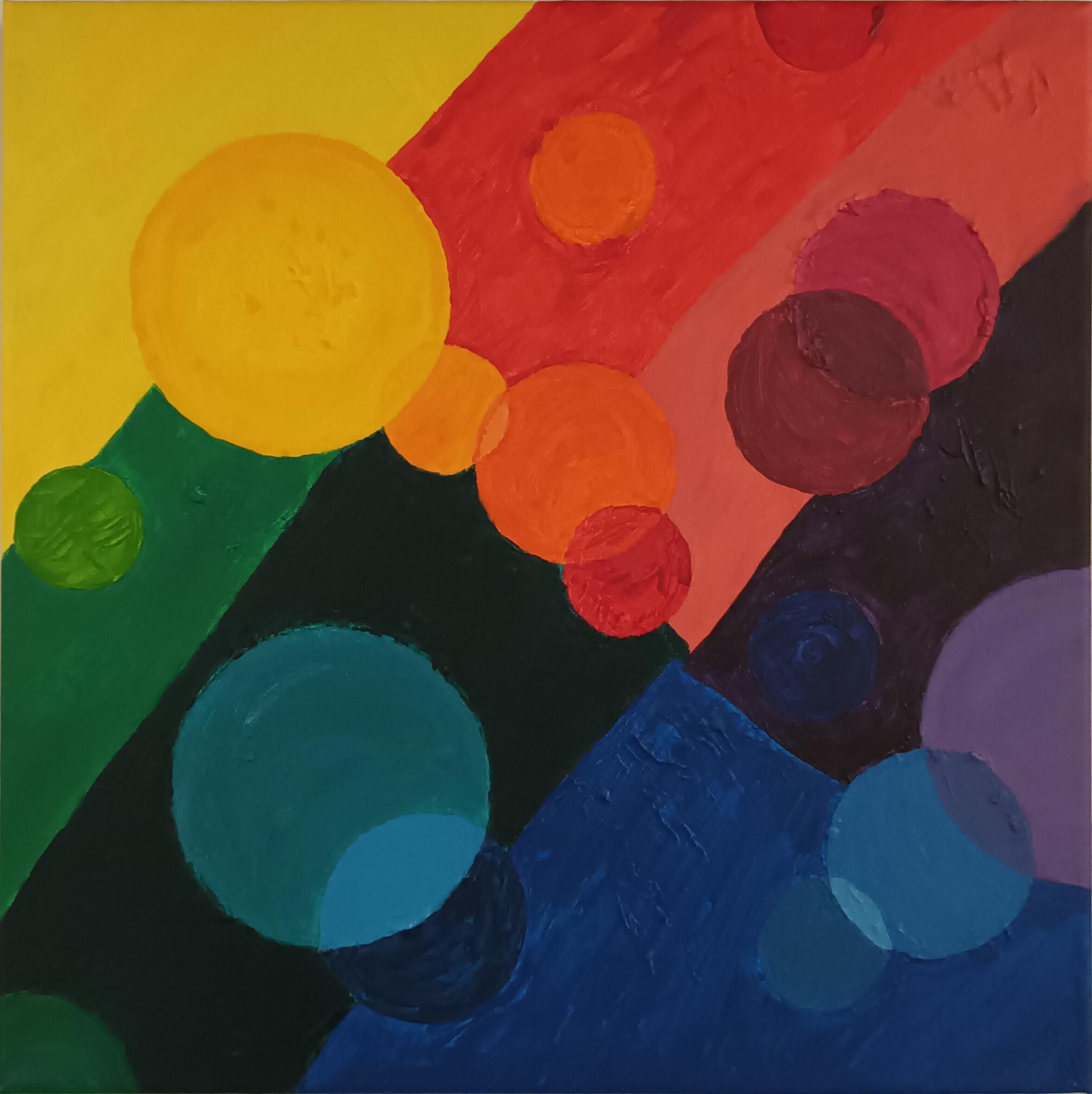 Circles
Strukturpaste und Acryl auf Leinwand
(40cm x 40 cm)