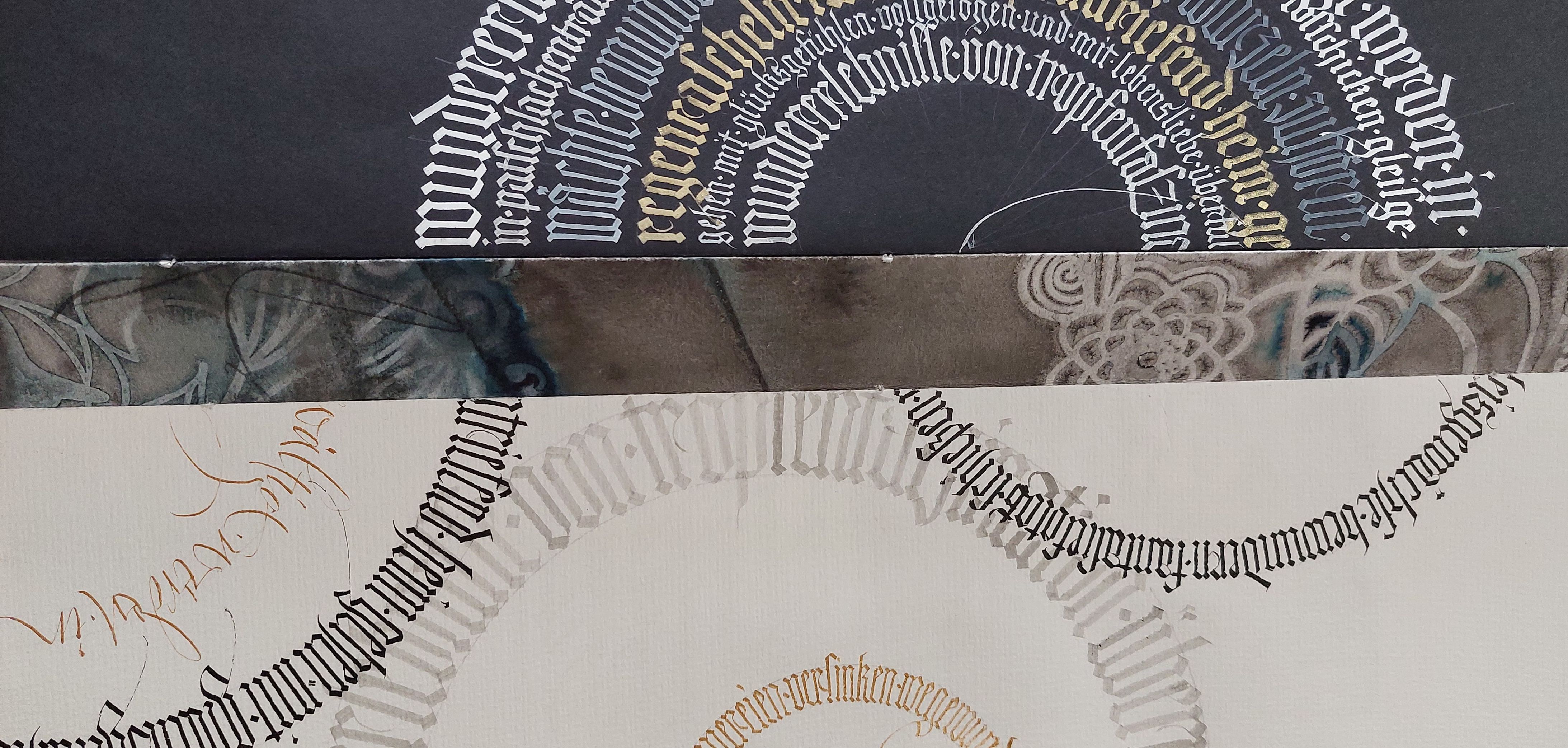 Kalligrafiekurs "Textura & Handschrift im Dialog" von 15. bis 17. Mai 2026 in Kloster Seeon.