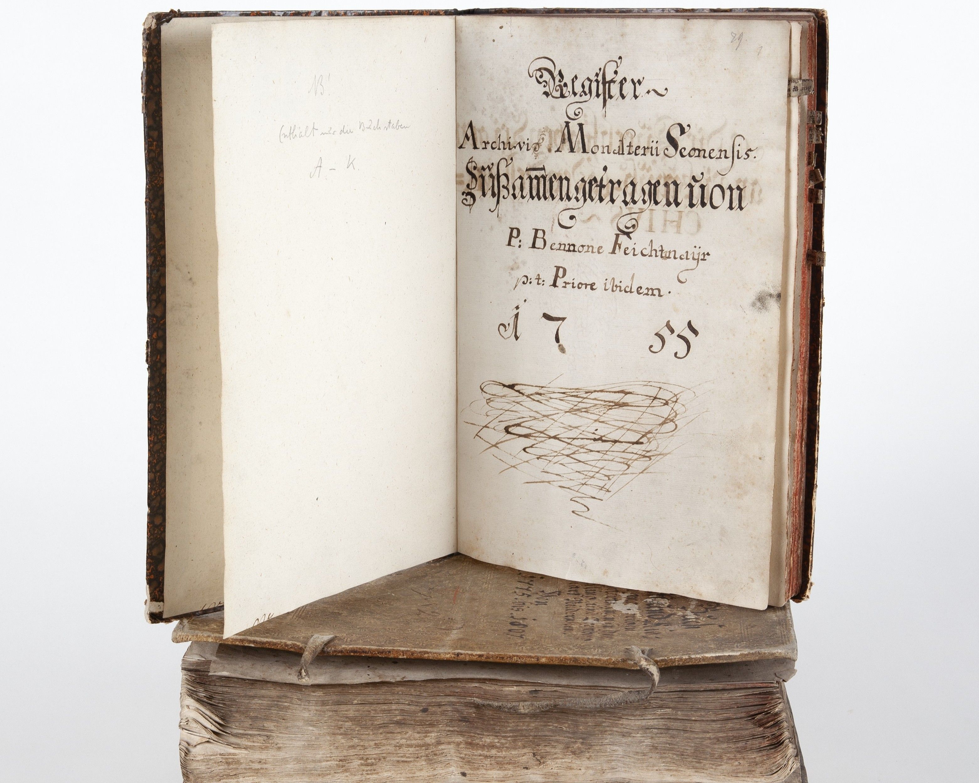 Bayerisches Hauptstaatsarchiv, KL Seeon 79. Schlagwortverzeichnis des Seeoner Klosterarchivs aus dem Jahr 1755, erstellt von Pater Benno Feichtmayr.