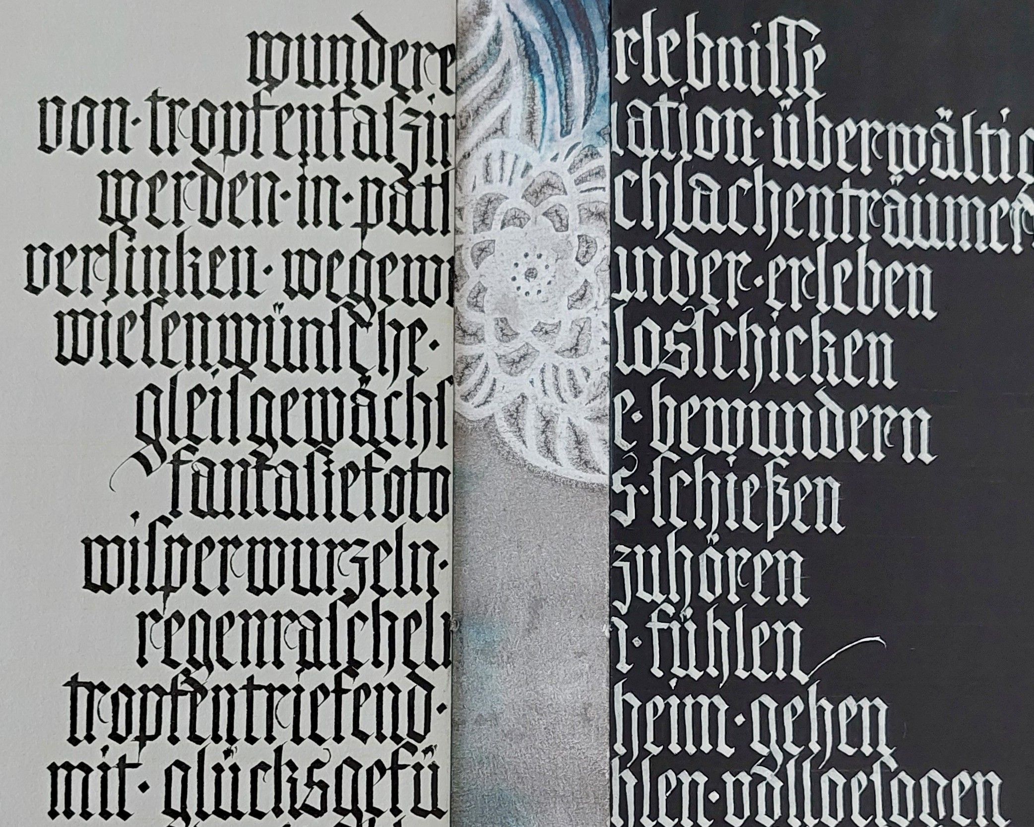 Kalligrafiekurs "Textura & Handschrift im Dialog" von 15. bis 17. Mai 2026 in Kloster Seeon.