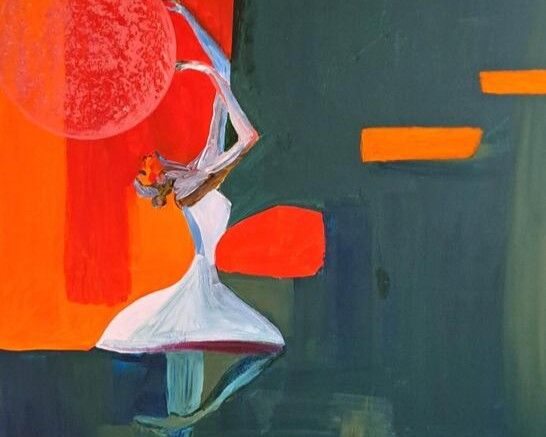 Die Ballerina, 
Acryl auf Leinwand_180x120cm 